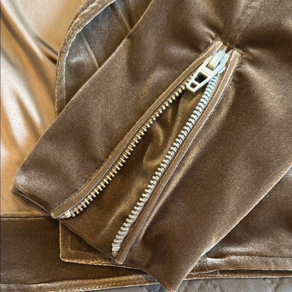 NWOT BLANK NYC Velour Brown Moto Jacket - Picture 10 of 10
